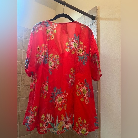 Johnny Was red floral top 🌹 - Picture 5 of 5